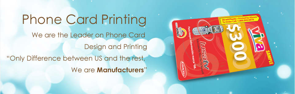 Leader in Phone Card Design and Printing